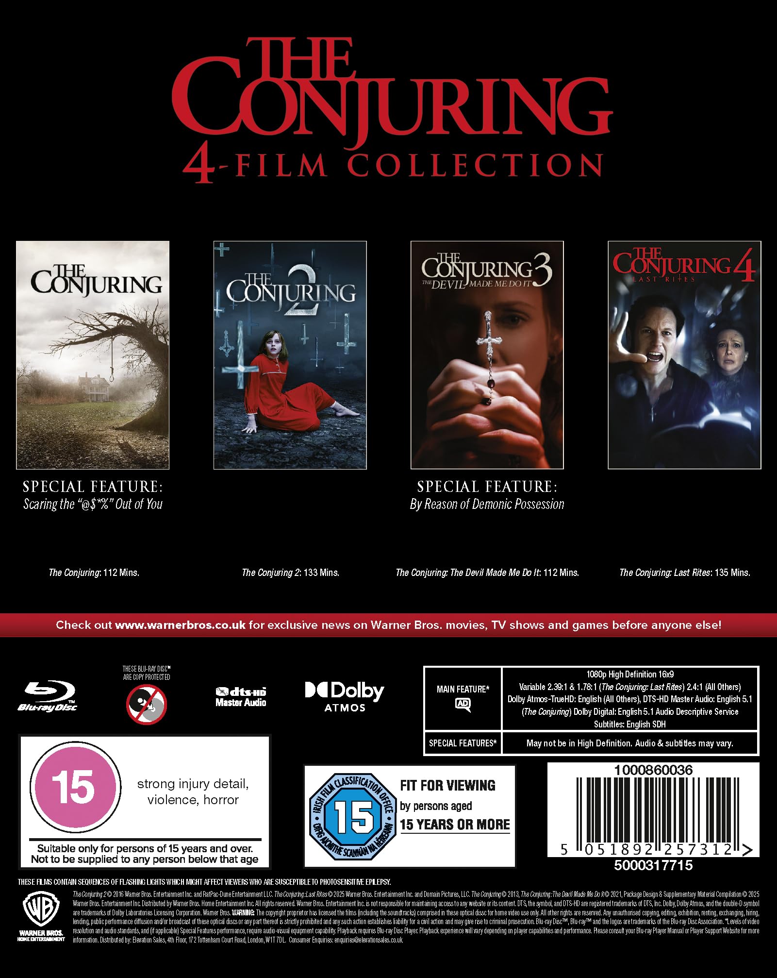 The Conjuring Universe 4 Film Collection [2025] [Region Free]
