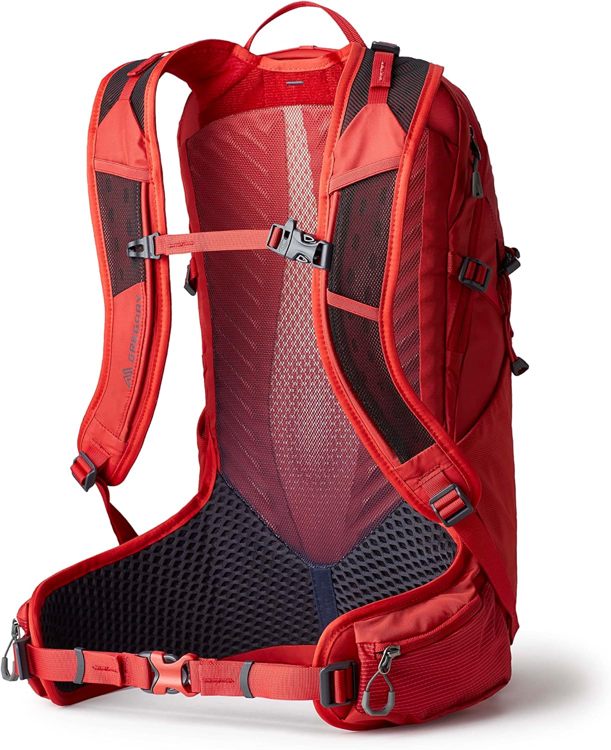 Gregory Miko 15L Unisex Day Hiking Backpack, Ventilated Backpanel, Built-In Hydration Attachment for Water Bladder (Reservoir Not Included), One Size Fits All, Sumac Red