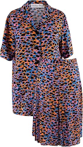 Dior Camisa Multicolor Estampado Mizza Chez Moi & Falda Plisada de segunda mano