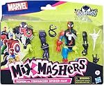 MixMashers Marvel Venom vs. Venomized Spider-Man, Custom Action Figure & Accessories 2-Pack, 5-Inch-Scale (12 cm) Super Hero Toys for Kids Ages 4+