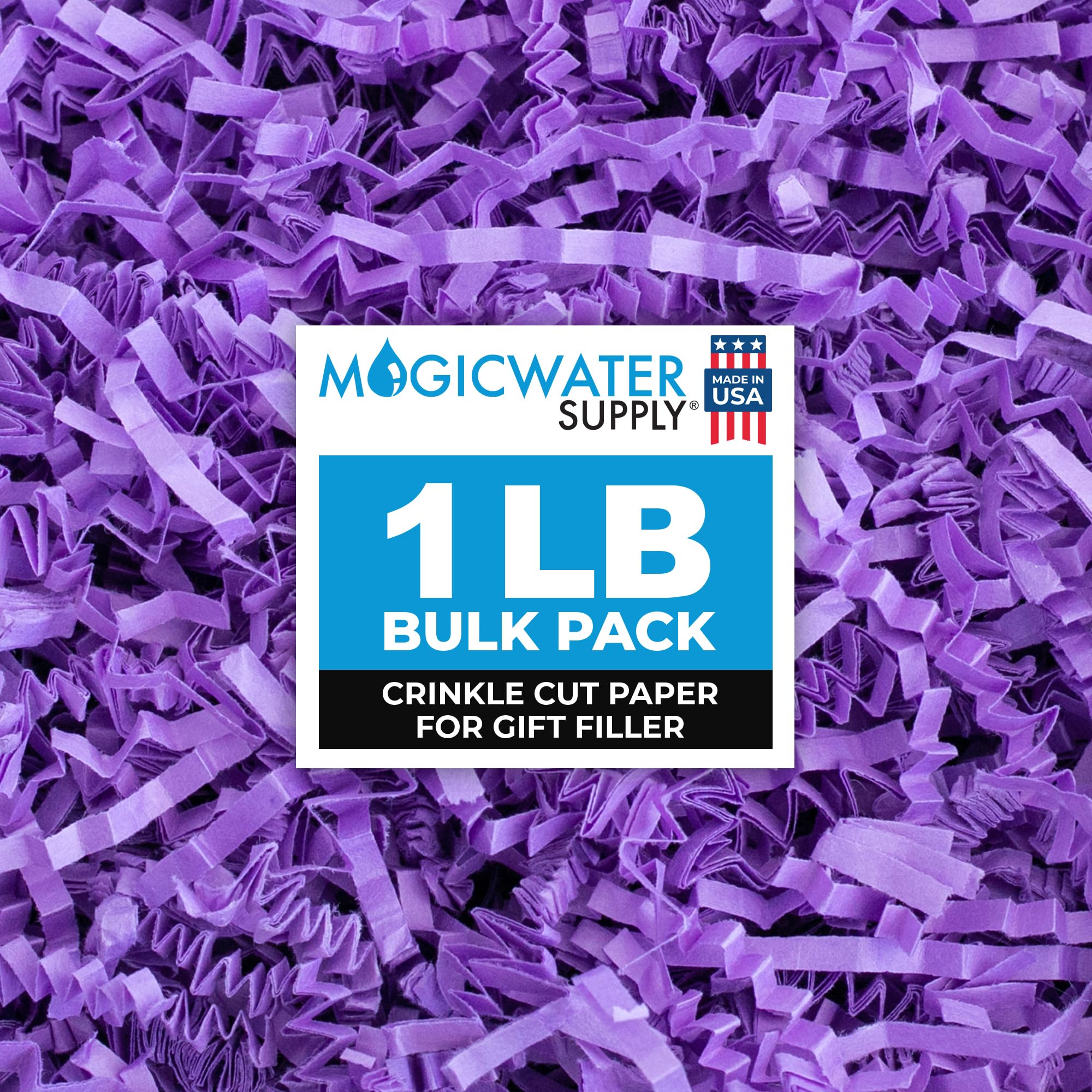 MagicWater Supply Crinkle Cut Paper Shred Filler-1LB Purple-Decorative & Protective Packaging for Bridesmaid Gifts & Bridesmaid Proposal Gifts Holiday