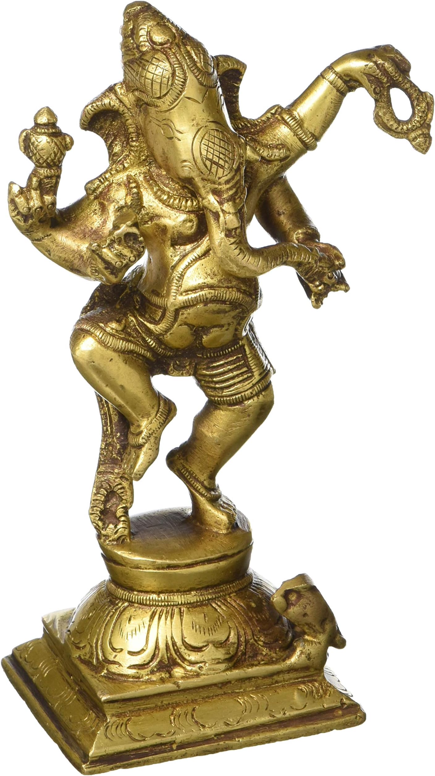 God Ganesha Statue Dancing Figurine Metal Brass Handmade Goddess Statue Home Décor