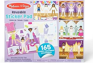 Melissa & Doug Reusable Sticker Pad: Dress-Up - 165+ Stickers Removable Stickers, Kids Fashion Activities, Restickable Book For Ages 3+ - Buy now