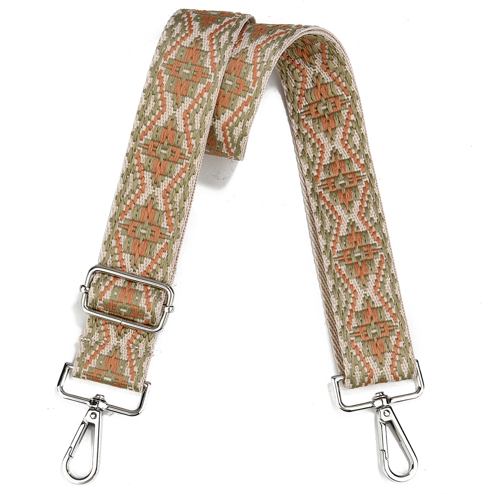 Wide Purse Strap Adjustable Replacement Crossbody Bag Strap Silver Hardware Shoulder Straps