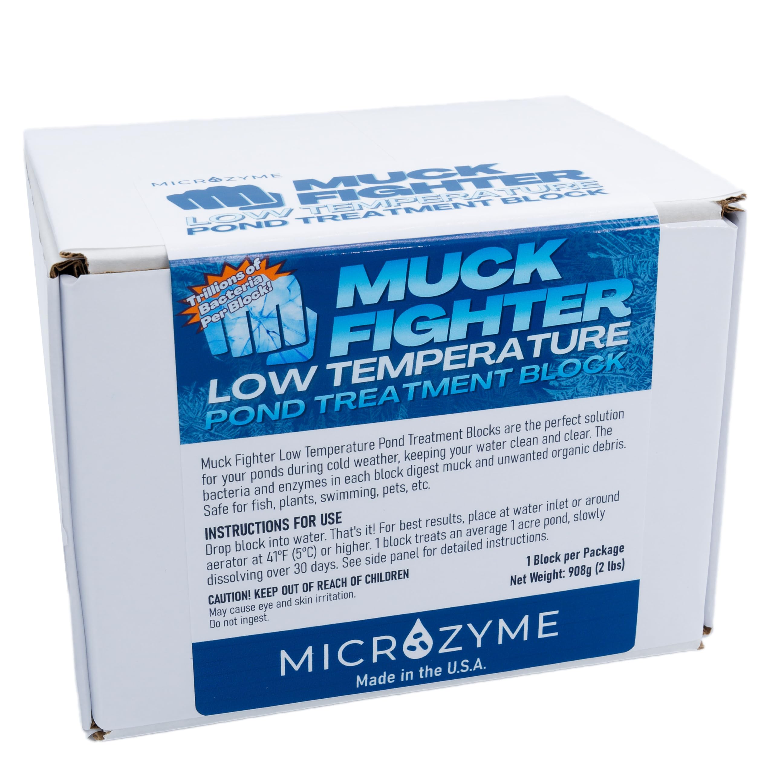 Microzyme Muck Fighter Low Temperature Pond Treatment Block, 1-Pack