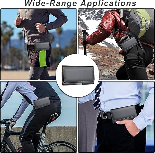 Miniatura 6 de Funda para teléfono celular para iPhone 131211 Pro, 13, 12, 11, X, XR, XS, 7, 8, la funda para cinturón tiene bolsa de transporte horizontal para