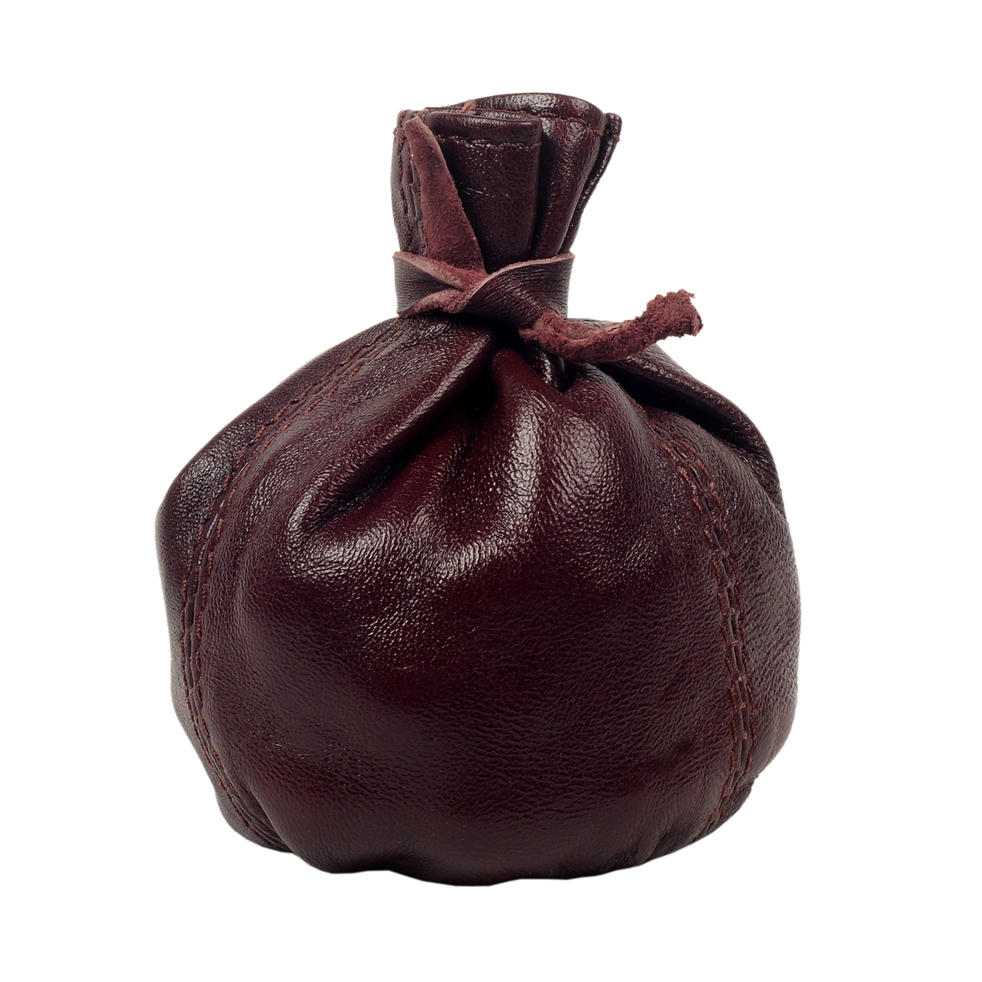 ZINT State-of-The-Art Brown Round Genuine Leather Paper Weight Desk Accessories Paper Organiser Corporate Gift