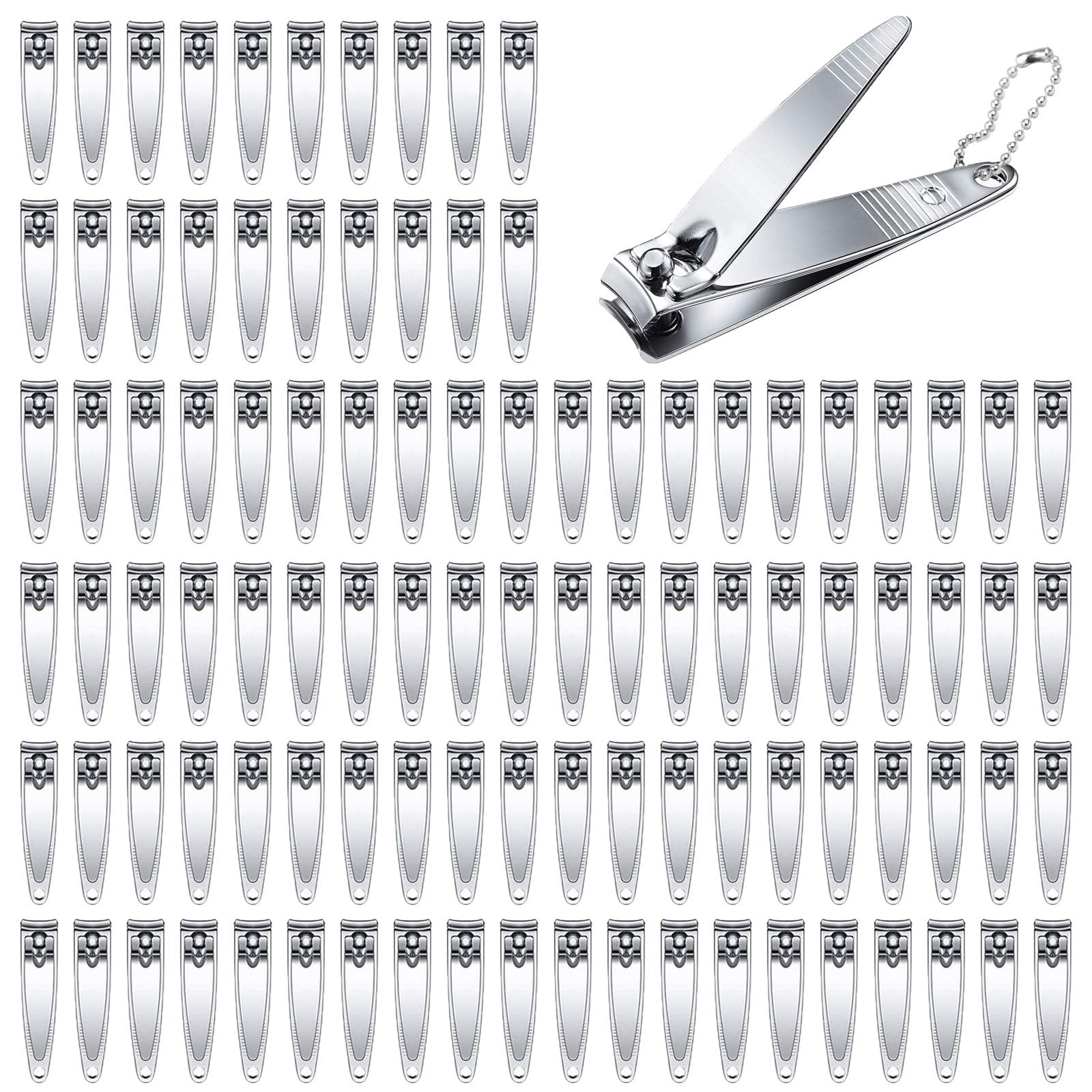 Haploon Nail Clippers Bulk 120 Pcs Stainless Steel Nail Cutters Clipper Set