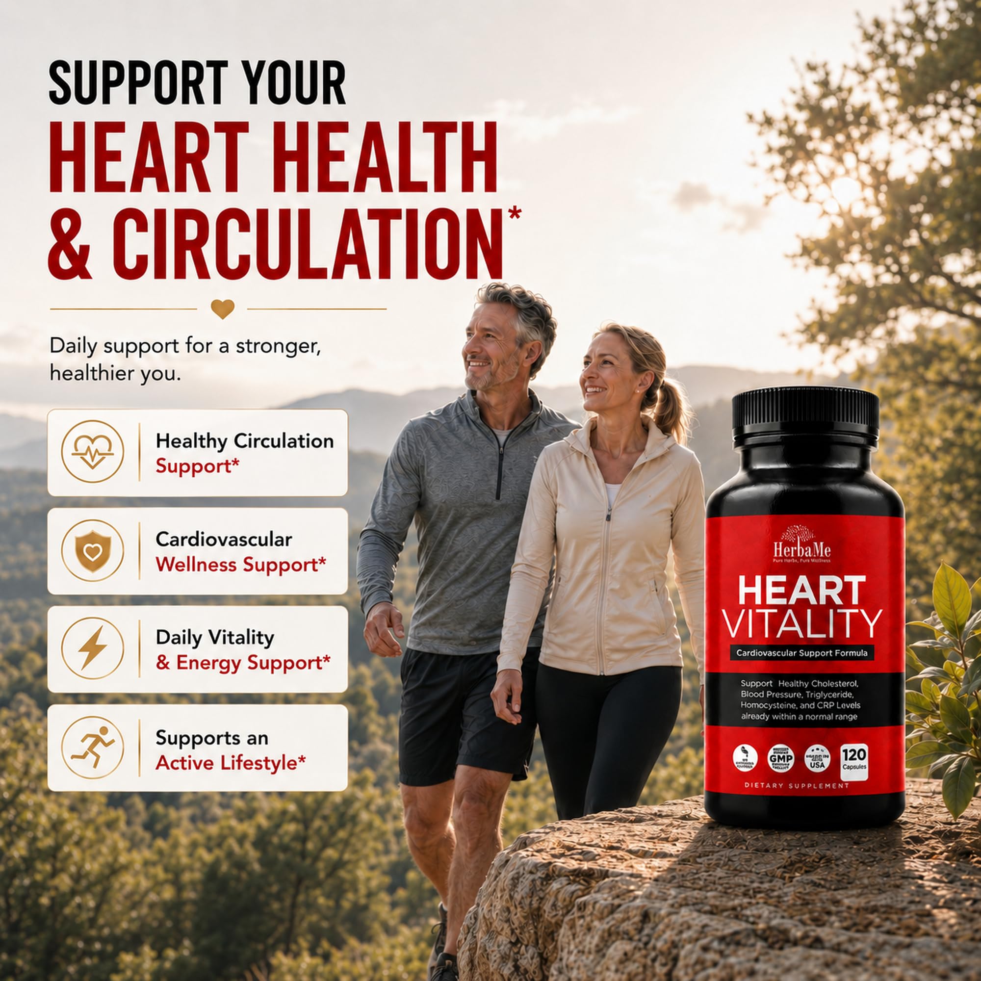 HerbaMe Heart Health Supplement for Circulation & Blood Flow Support — Amazon image 3
