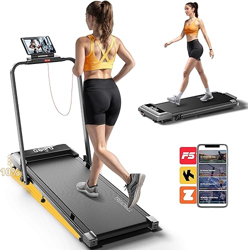 Miniatura 10 de Caminadora Walking Pad con Inclinación, 2 en 1 Caminadoras Plegables para Casa Oficina Pequeña, 300lbs Caminadora Portátil Compacta Bajo el