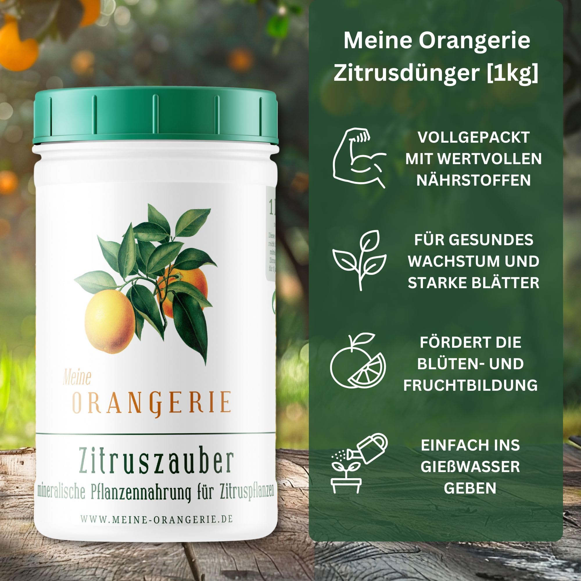 Meine Orangerie Zitrus-Pflegepakete: Starker Zitrusdünger und Zitruserde + nützlicher Feuchtigkeitsmesser + hilfreiche Pflegebroschüre (Mezzo [M])