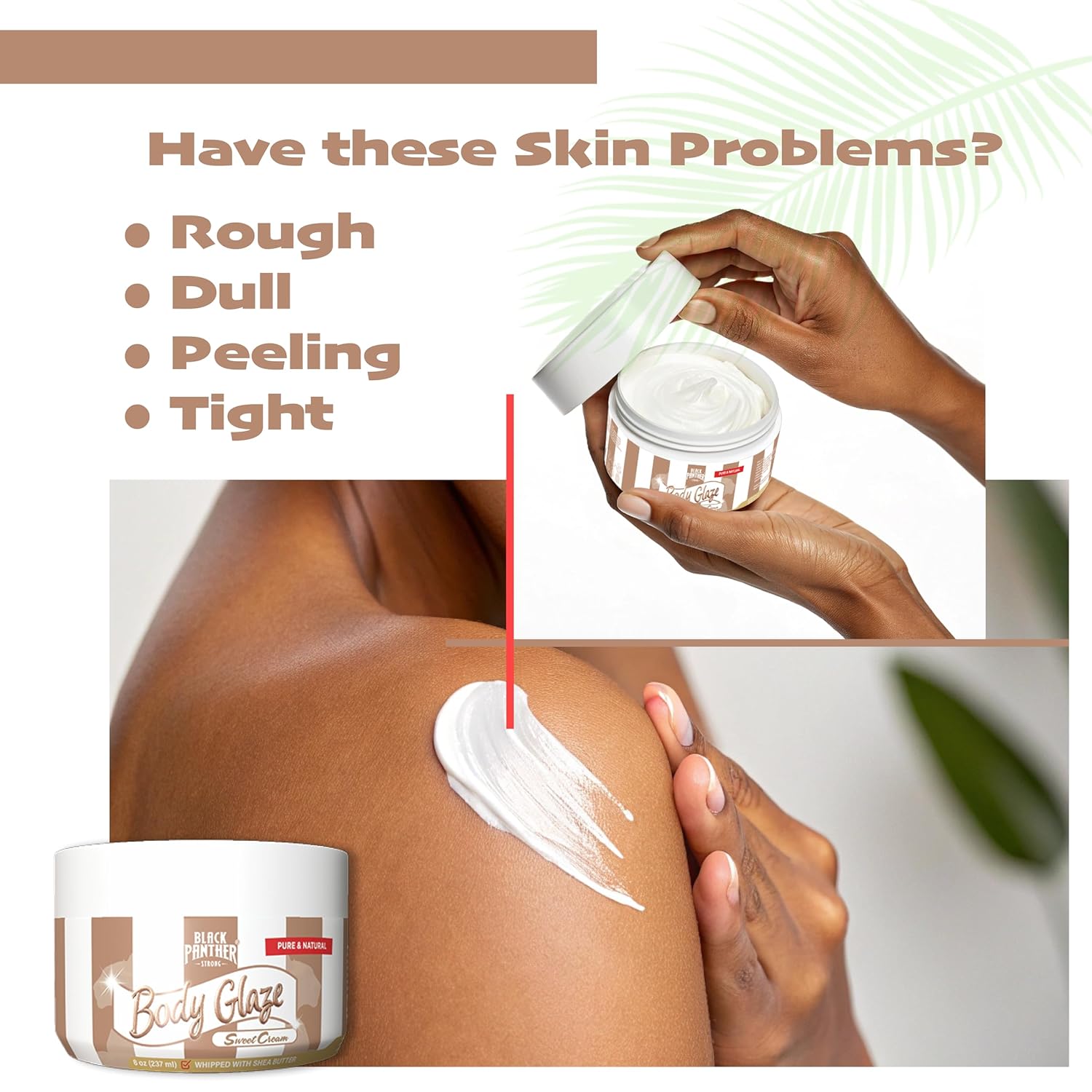 Body Glaze Body Butter, Butter At Its Finest, Deep Moisture Cream with Shea & Natural Oils – Hydrating, Non-Greasy, Tropical Glow for Dry Skin By The Brand You Trust. Black Panther Strong - Image 7