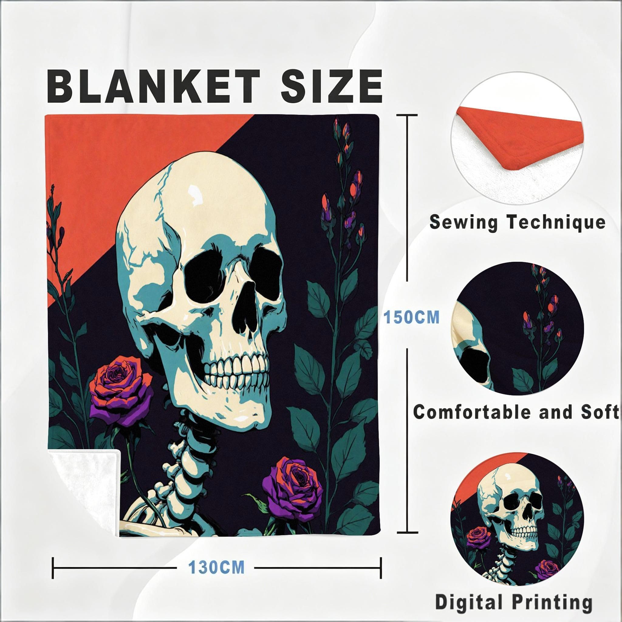 Manta 220x240 cm Flor Azul Franela Polar para Cama 135/150-A350