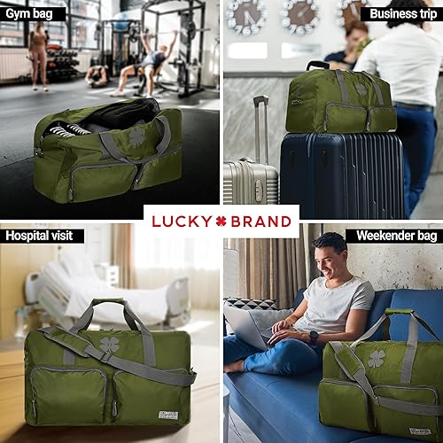 Miniatura 2 de Lucky - Bolsas de lona de viaje, bolsa de gimnasio, bolsa de viaje y bolsa de lona grande para hombres, bolsas plegables de fin de semana para