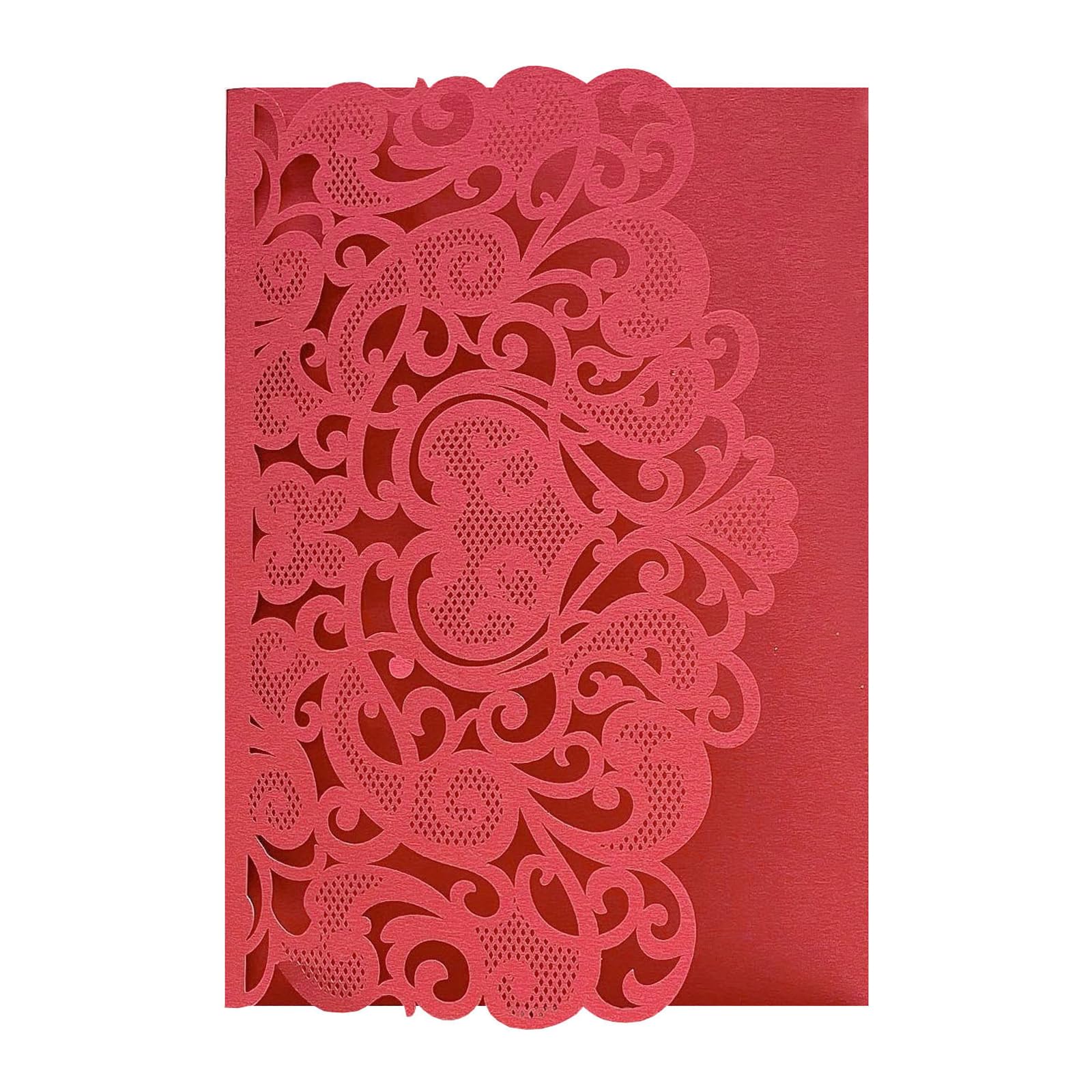 Hochzeitseinladungen mit ausgehöhltem Blumenmuster, Faltpapier, Einladungskarten, Spitzengrußkarten für Hochzeit, Festival, Feier, 50 Stück