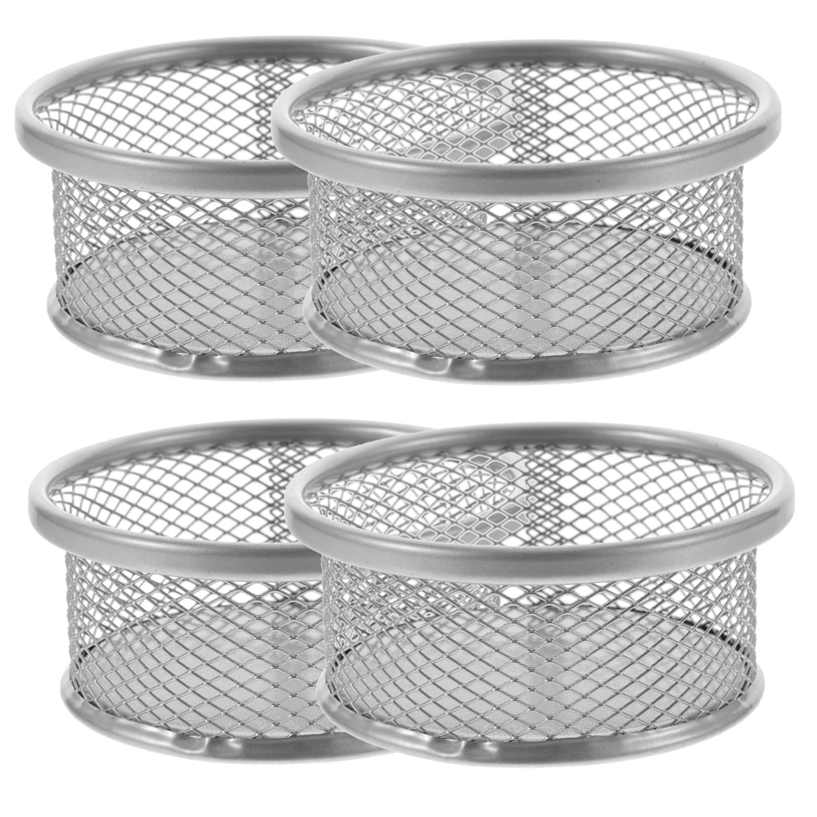 Holibanna 4Pcs Mesh Clip Holders Stylish Office Storage Baskets for Organizing Items for Desk Organization and Lightweight Design