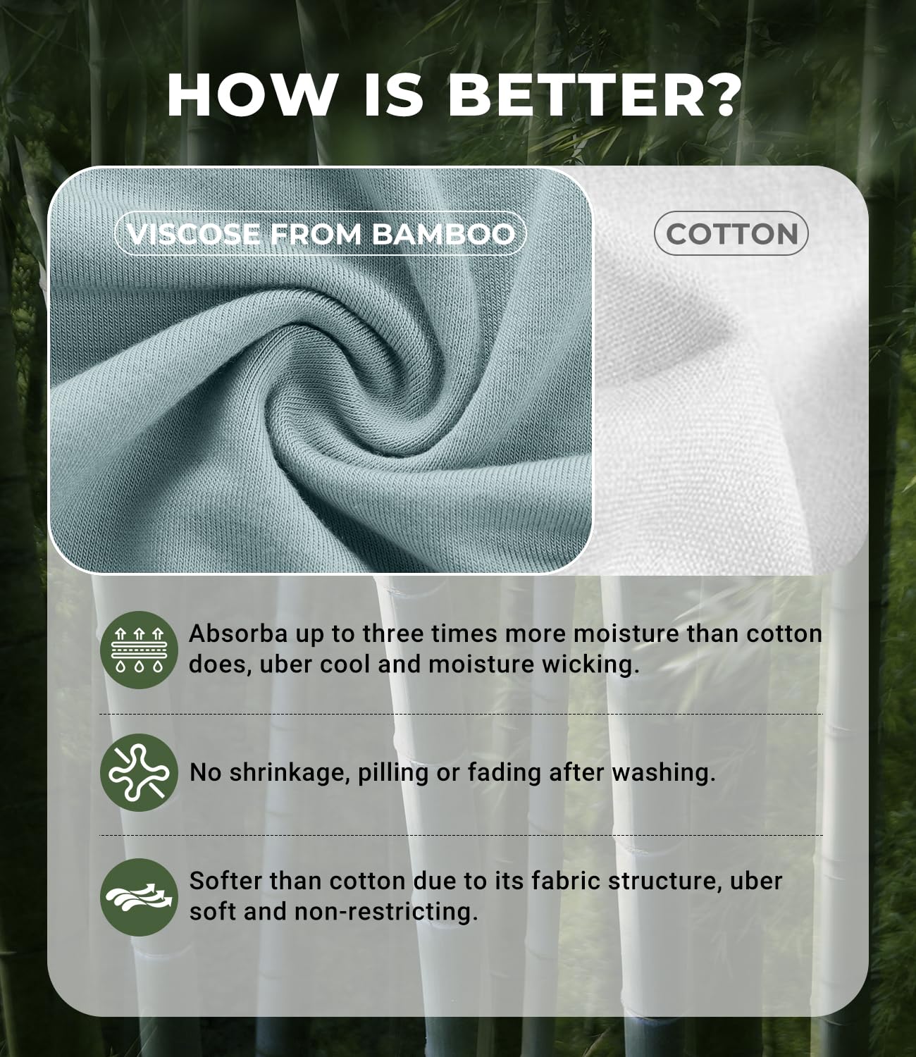 BAMBOO COOL Calzoncillos para mujer, ligeros, absorben la humedad, elásticos, suaves, transpirables, paquete de 5