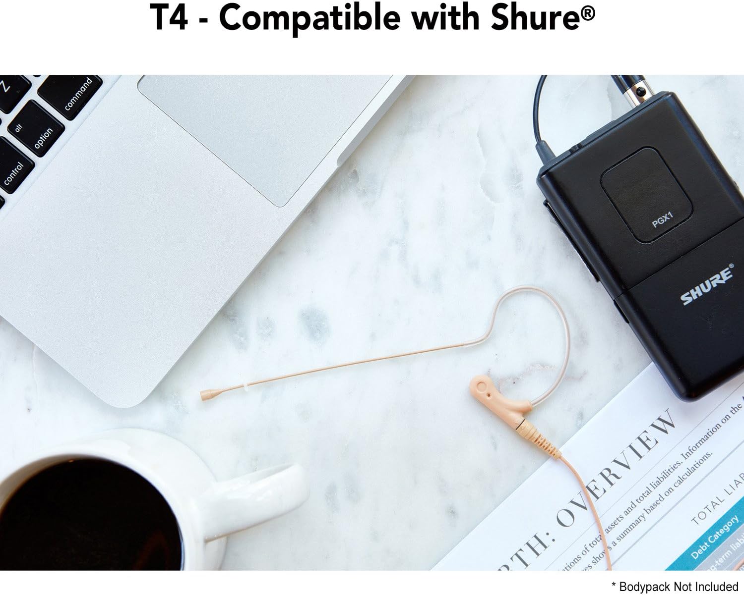 Airwave Technologies HSD-TITANIUM-T4-TAN Wireless Headset Microphone - Shure Compatible