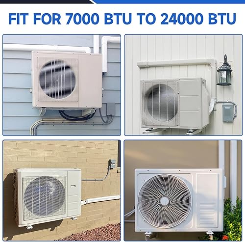 Miniatura 6 de Juego de cubierta de línea dividida de 3 pulgadas, 14 pies, juego de cubiertas de línea de PVC y PP, universal para mini Split AC y CA central,