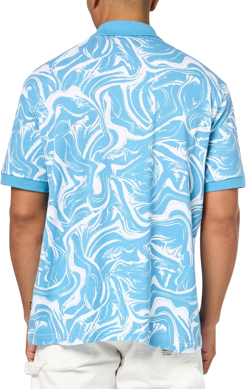 BOSS Men's Printed Cotton Short Sleeve Polo Shirt