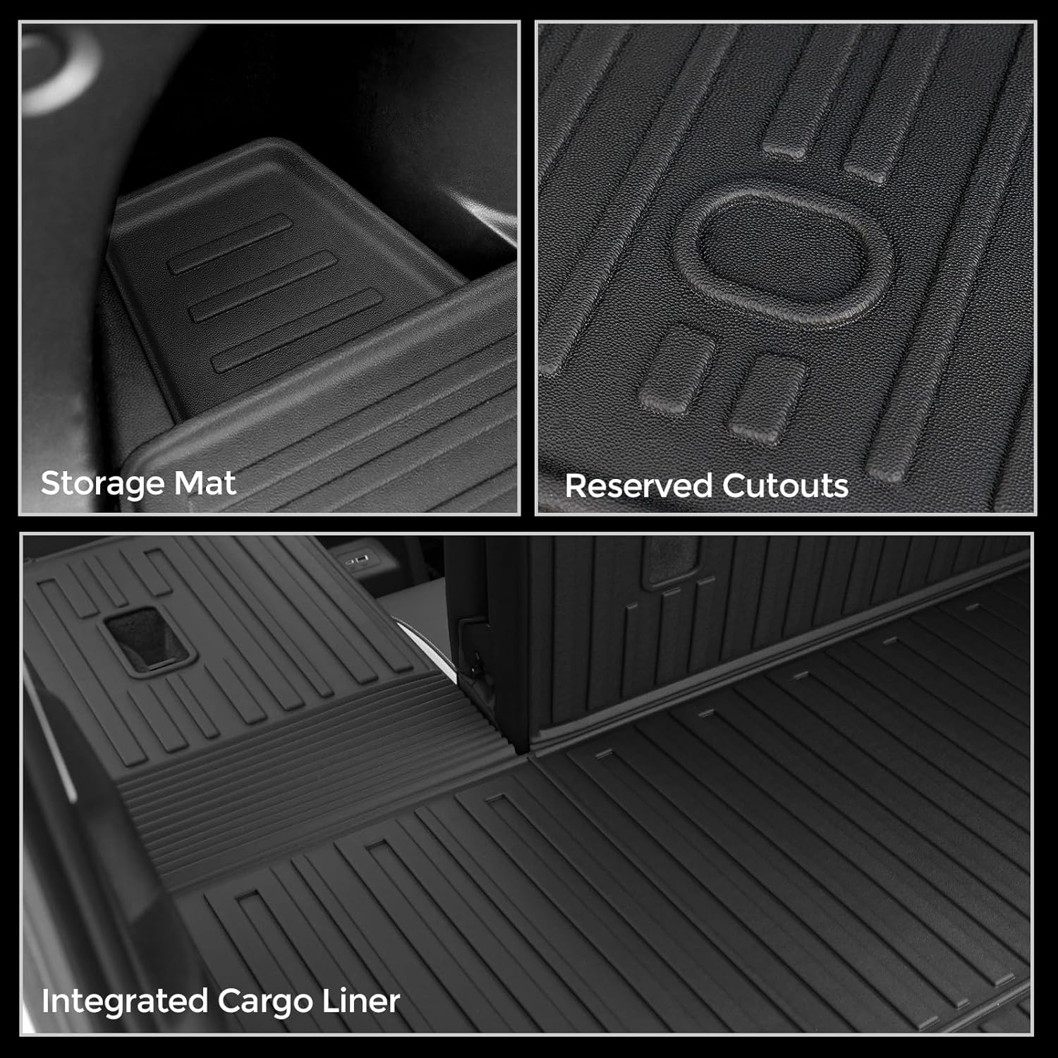 Floor Mats for Chevy Trailblazer FWD 2021-2026, All Weather Floor Mats Trunk Cargo Liner with Backrest Protectors and Door Sill Guards Accessories, Full Coverage Set - Image 8