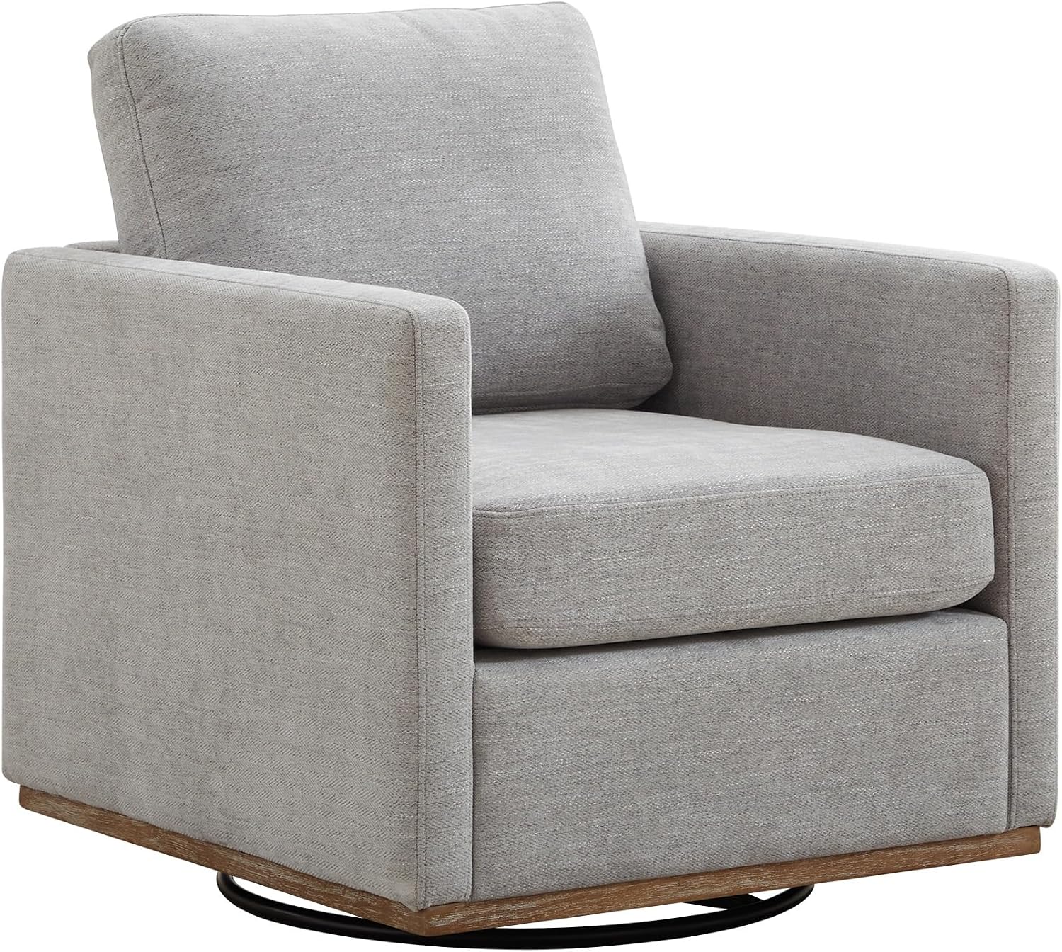 30.7" W Square Upholstered Swivel Accent Chair and Comfy Accent Single Sofa Chair, 360 Degree Club Chair, Lounge Armchair for Living Room Bedroom Apartment Nursery