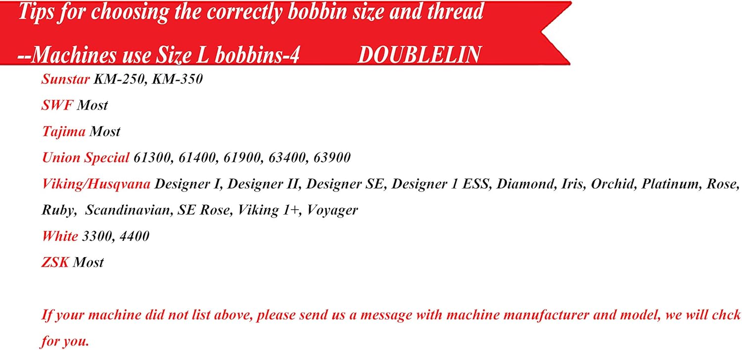 Prewound Bobbin, Card Board, Size L (SA155, Size 9.4), White Color, 144pcs per Box, 75D/2 Polyester, Doublelin,Fit with Babylock, Barudan, Bernina, Brother, Consew, Juki, Singer, Tajima and More