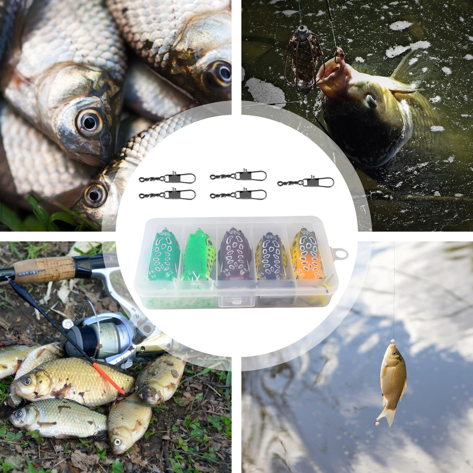 Amazon | 小さなフロッグベイト、ソフトフロッグフィッシングルアー