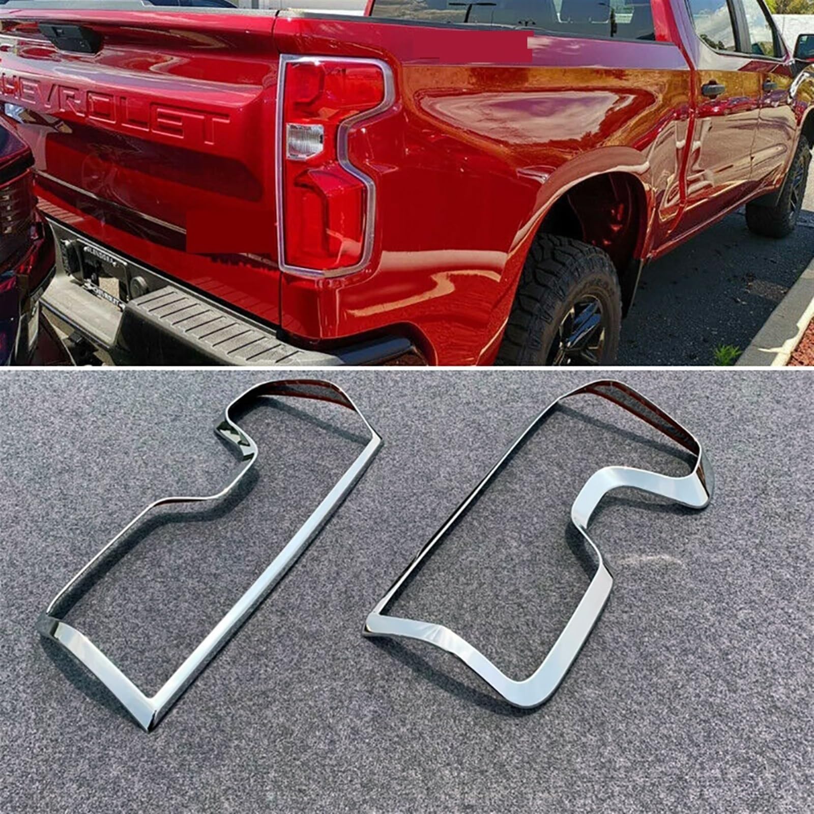 2 szt., dla Chevroleta, Silverado 2019 2020, tylna osłona