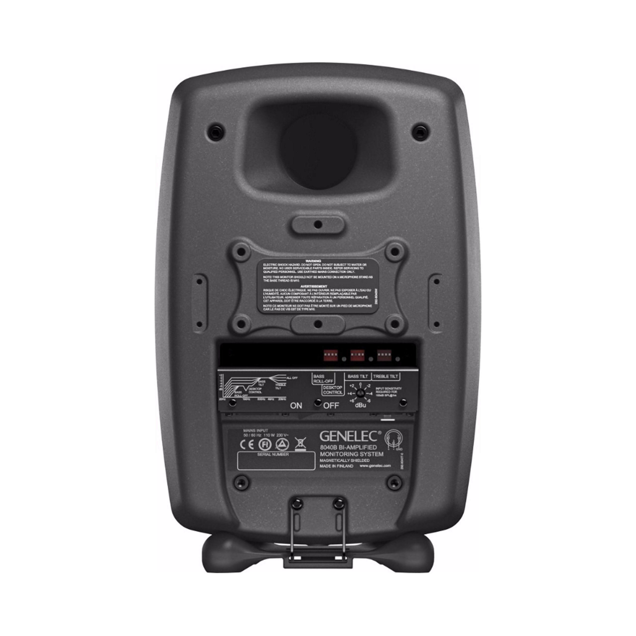Genelec 8040BPM Lautsprecher (Schwarz, Flur, Tisch/Regal, Studio, integriert, verkabelt, XLR)