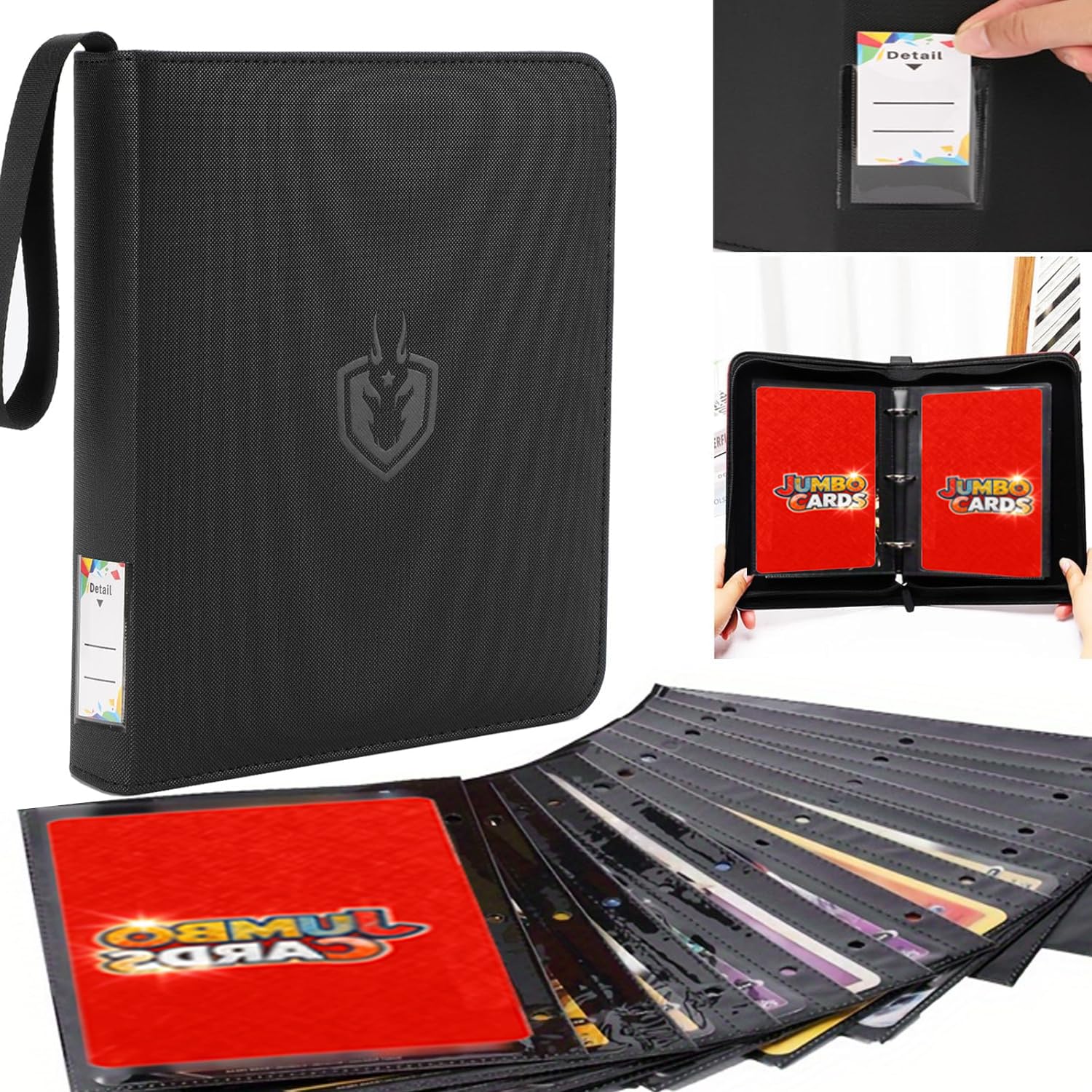 Amazon.com: Jumbo Card Binder With 100+Sleeves Fit XL Oversized Jumbo Cards 