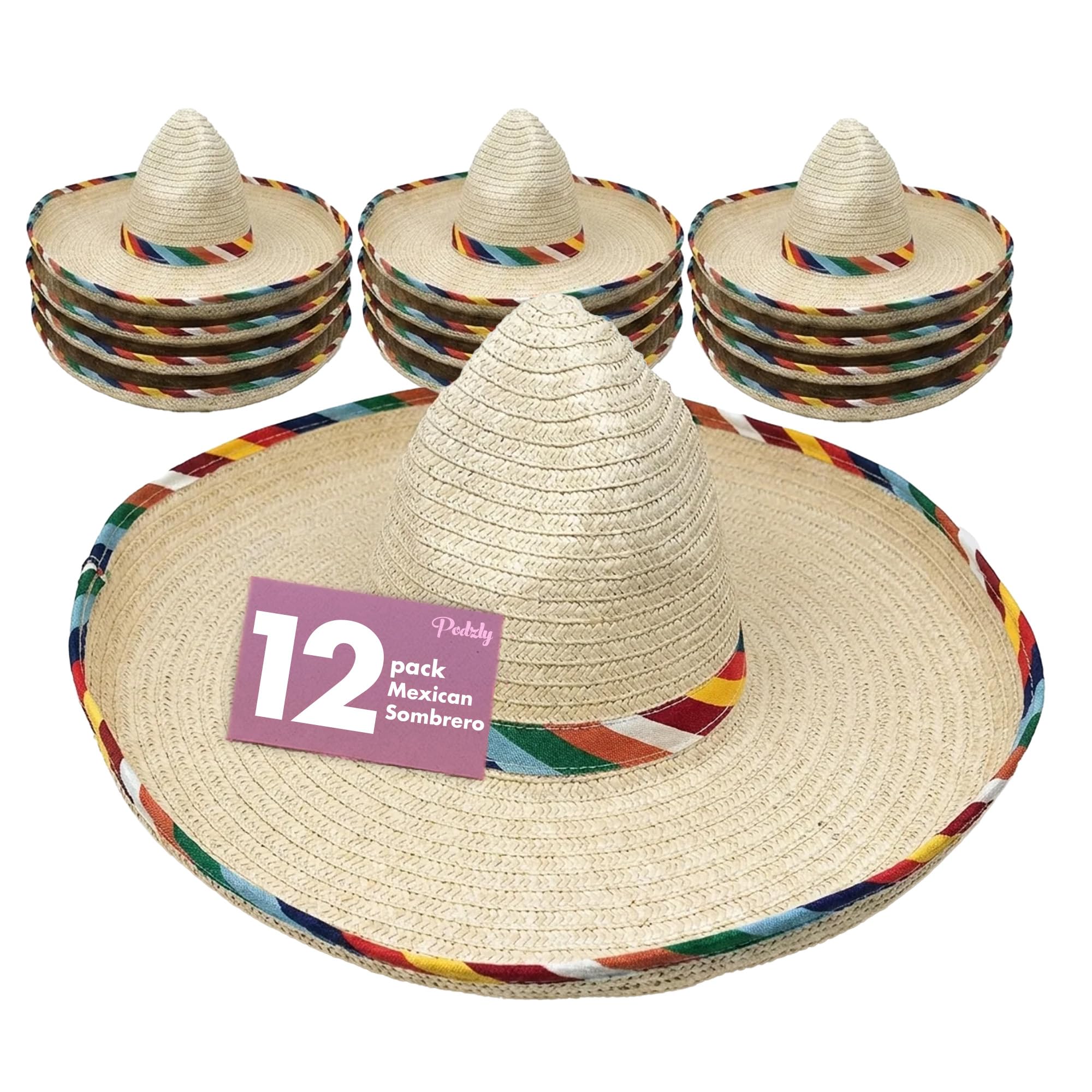 Amazon.co.jp: Podzly メキシカンソンブレロハット 12パック – 20