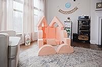 Vista 13 de FOAMOH Castle Sofa Sand - Sofá personalizable de 14 piezas para juegos imaginativos y fácil almacenamiento con almohada personalizable