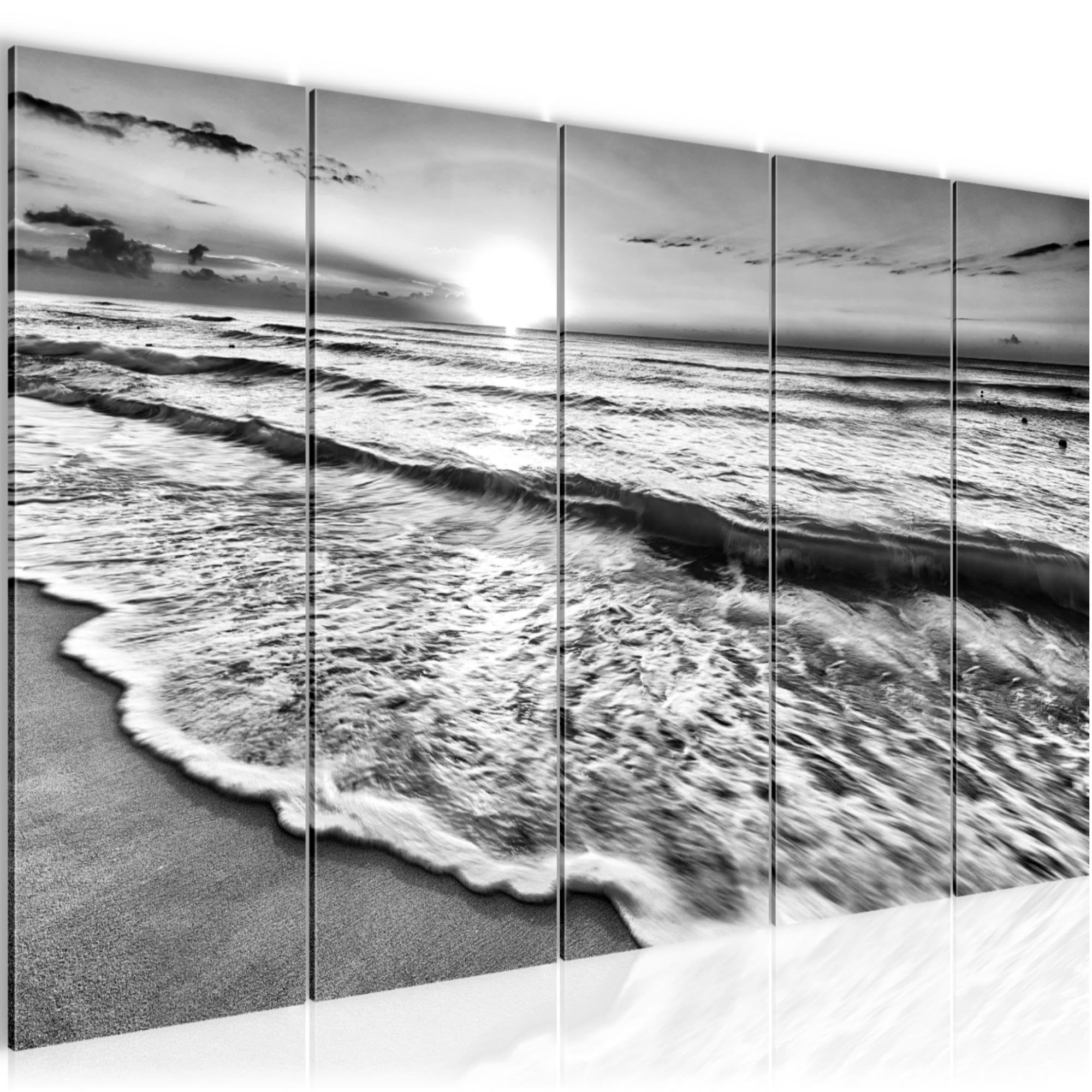 Impression sur toile intissée coucher du soleil et plage Runa Art pour salon 023756c