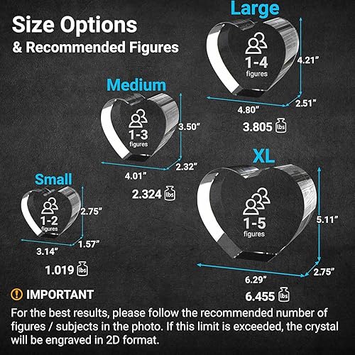 Miniatura 4 de ArtPix 3D Foto de cristal, regalos personalizados de Navidad para mujeres, esposa, ella, él, hombres, marido, abuela, gran regalo personalizado de