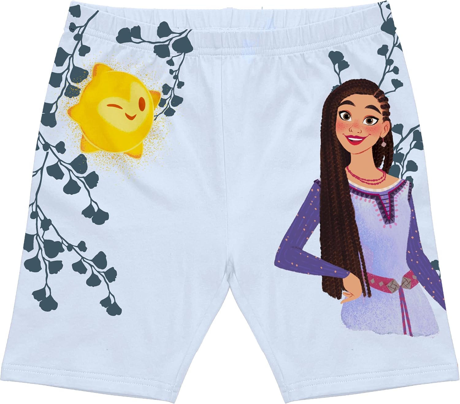 Disney Girls' Disney's Wish Girls T-shirt & Bike Short 2pc Set - Asha, Valentino, Star - Girl 4-16