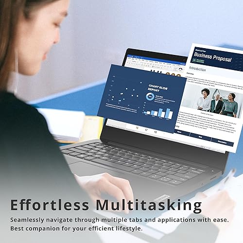 Miniatura 6 de LENOVO Ideapad 3 - Laptop HD de 14 pulgadas, procesador Intel Pentium Gold 6405U, 12 GB de RAM, SSD PCIe de 512 GB, gráficos Intel UHD, altavoces,