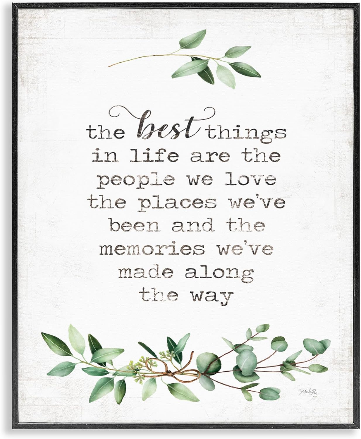 Inspirational Typography Canvas Print with Black Frame, 16 x 20