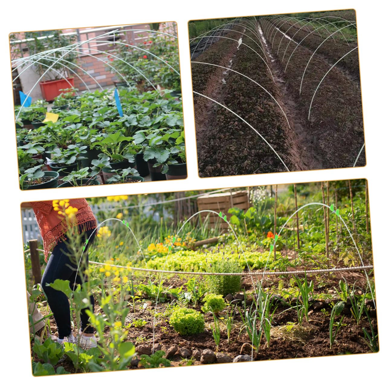 ibasenice Arceaux De Jardin pour Support De Couverture De Crochets Arqués De pour Tunnel De Plantation Supports De