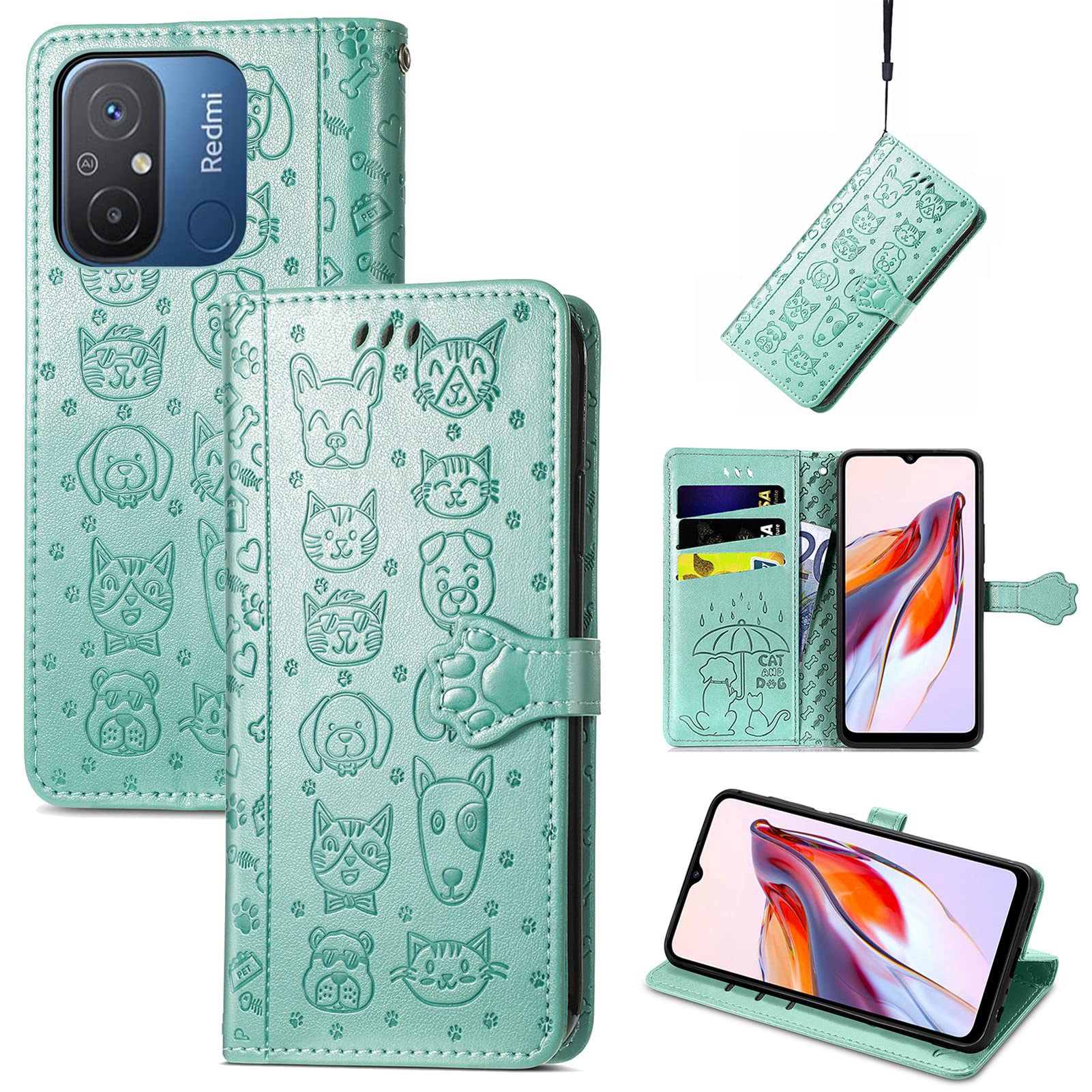 Coque Pour Xiaoi Redi 15C 4G(171) Portefeuille,Etui Coque Clapet à