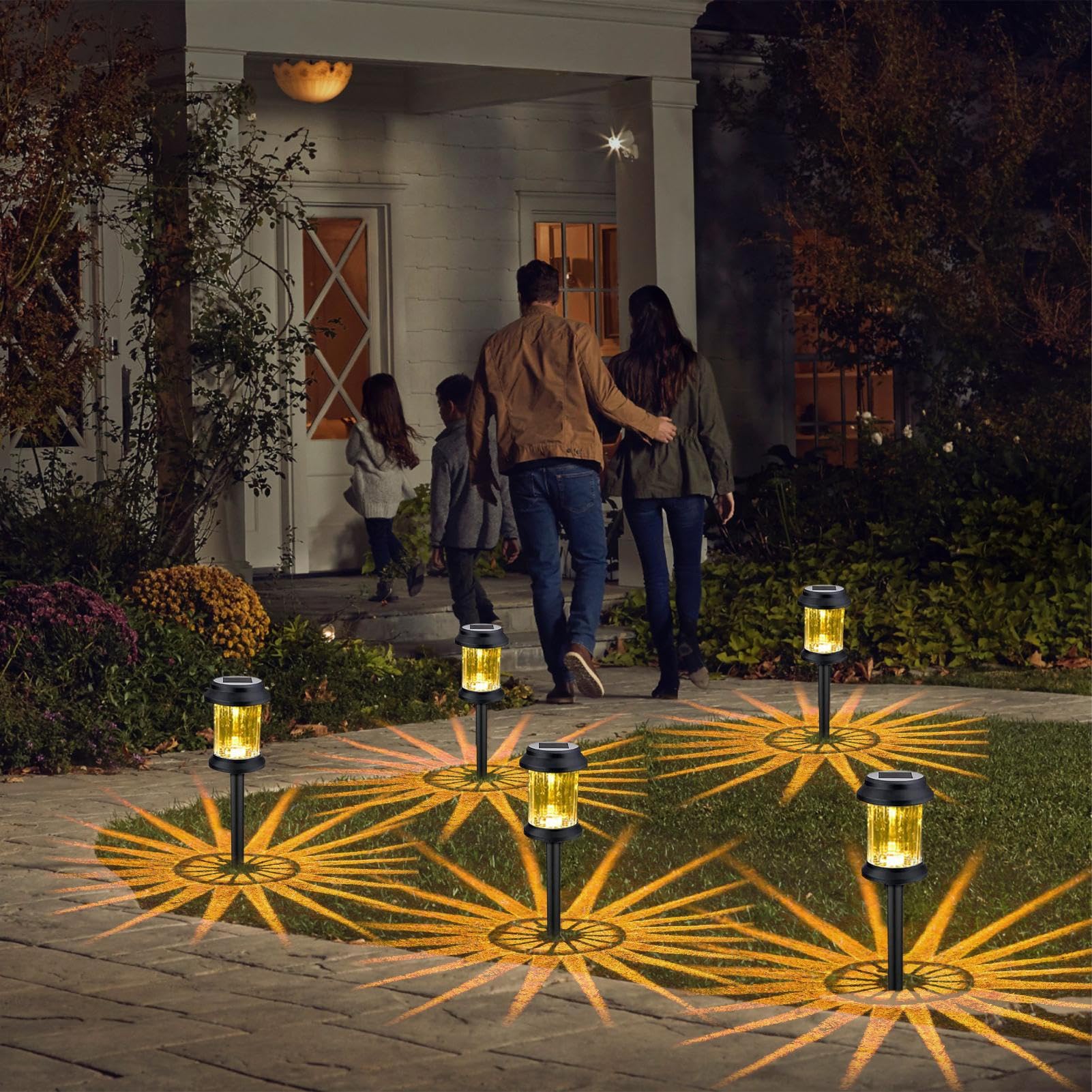 Lampy Solarne Krajobrazowe Zestaw 6 sztuk wodoodpornych lamp dekoracyjnych