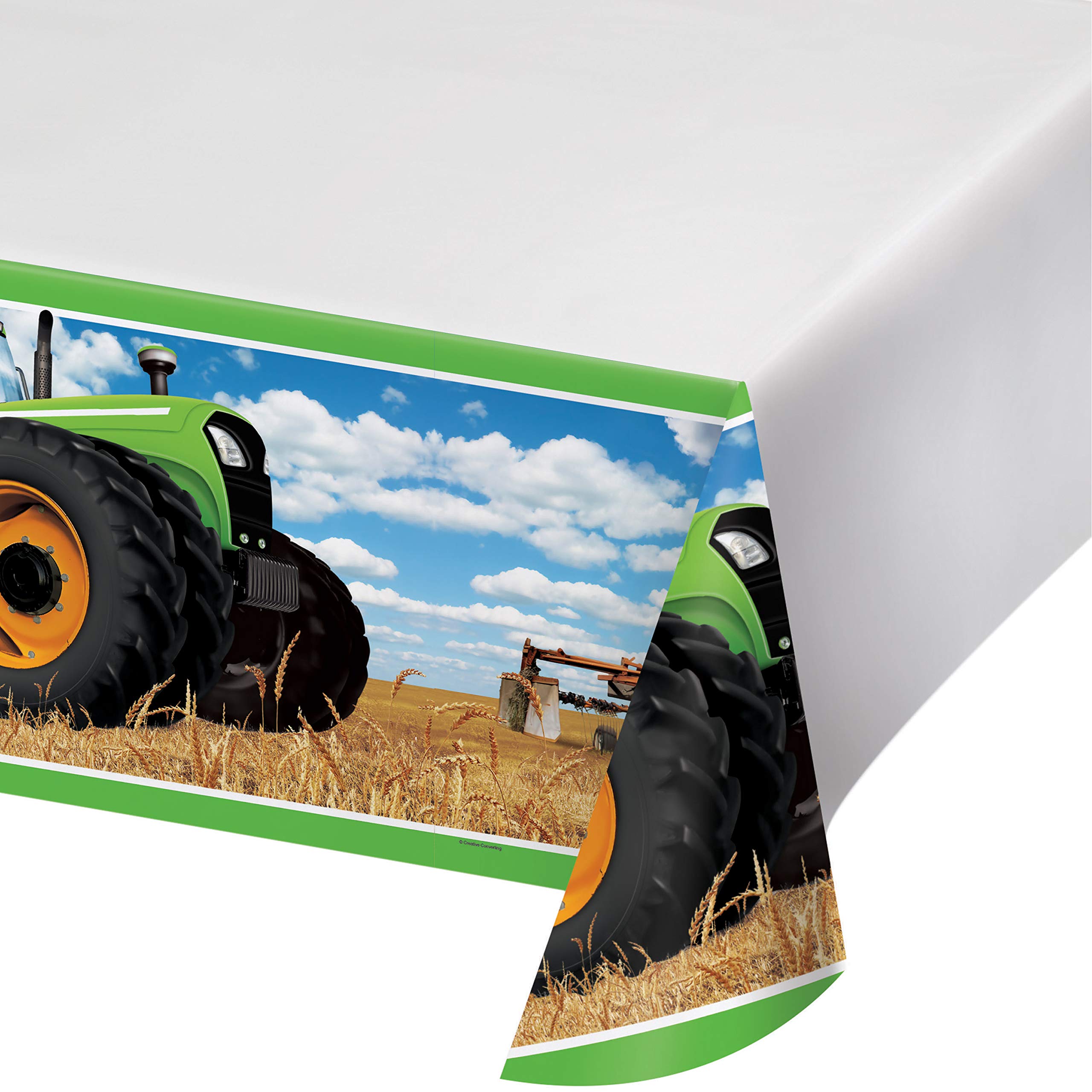 Tractor Time Plastic Tablecloths, 3 ct