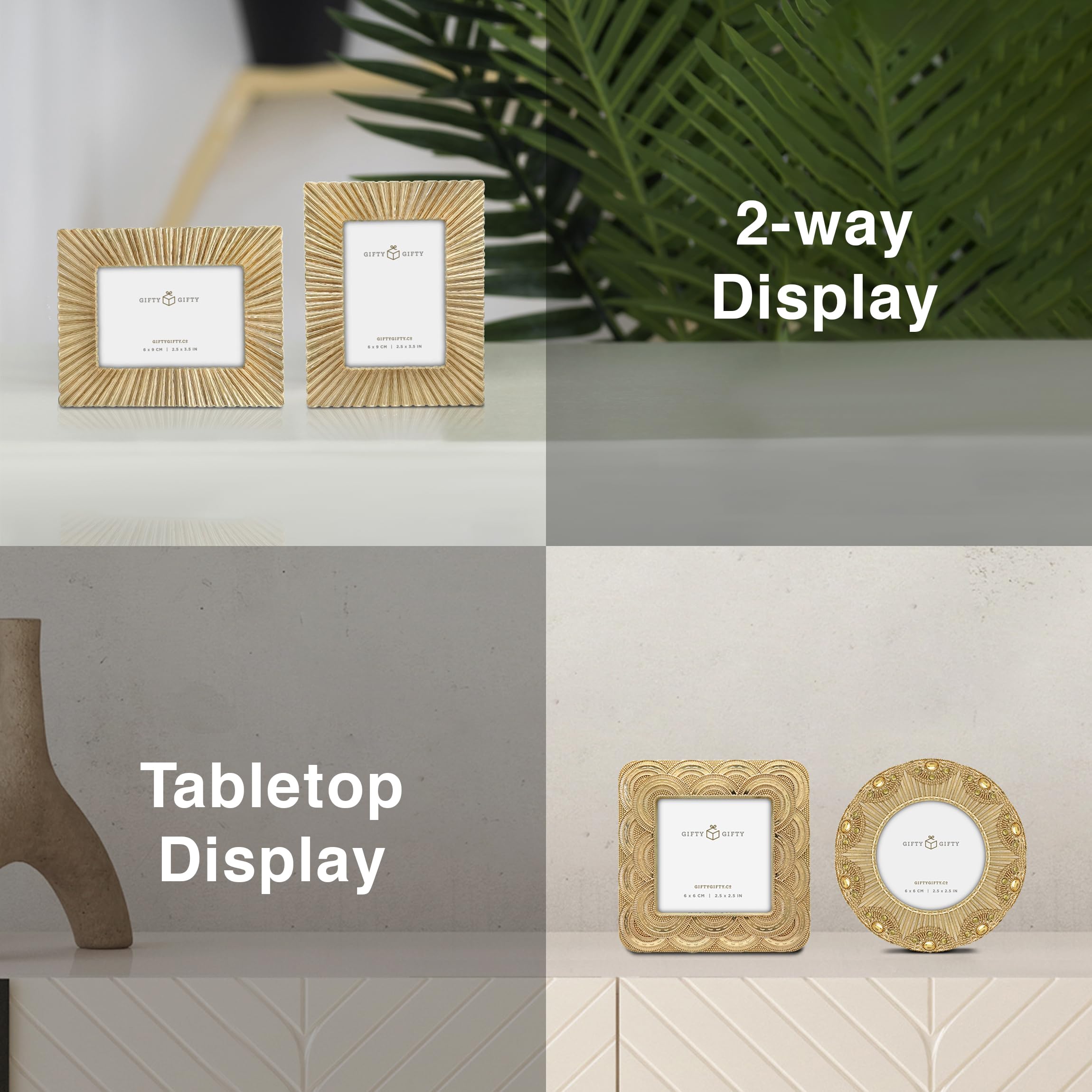 Amazon.com - GIFTY GIFTY Classic Gold 1920s Mini Frame Set/Set of