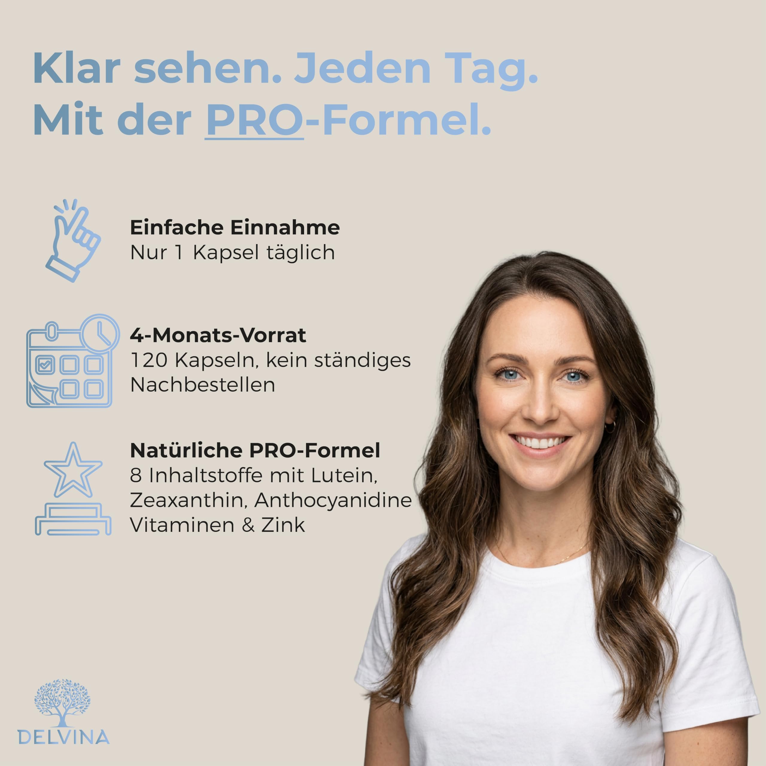 Augen Komplex PRO - Augenvitamine mit Lutein, Zeaxanthin, Anthocyanidine (Heidelbeere) & Vitamin A, E, B2 & Zink - 120 Augen Kapseln für 4 Monate - Vegan, Hochdosiert, 100% Natürlich