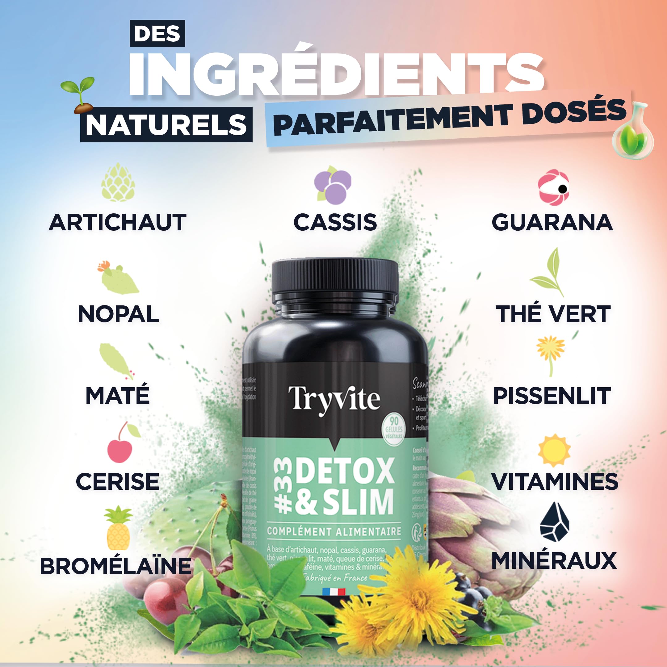 TRYVITE | Formule Minceur | 90 gélules | Fabriqué en France
