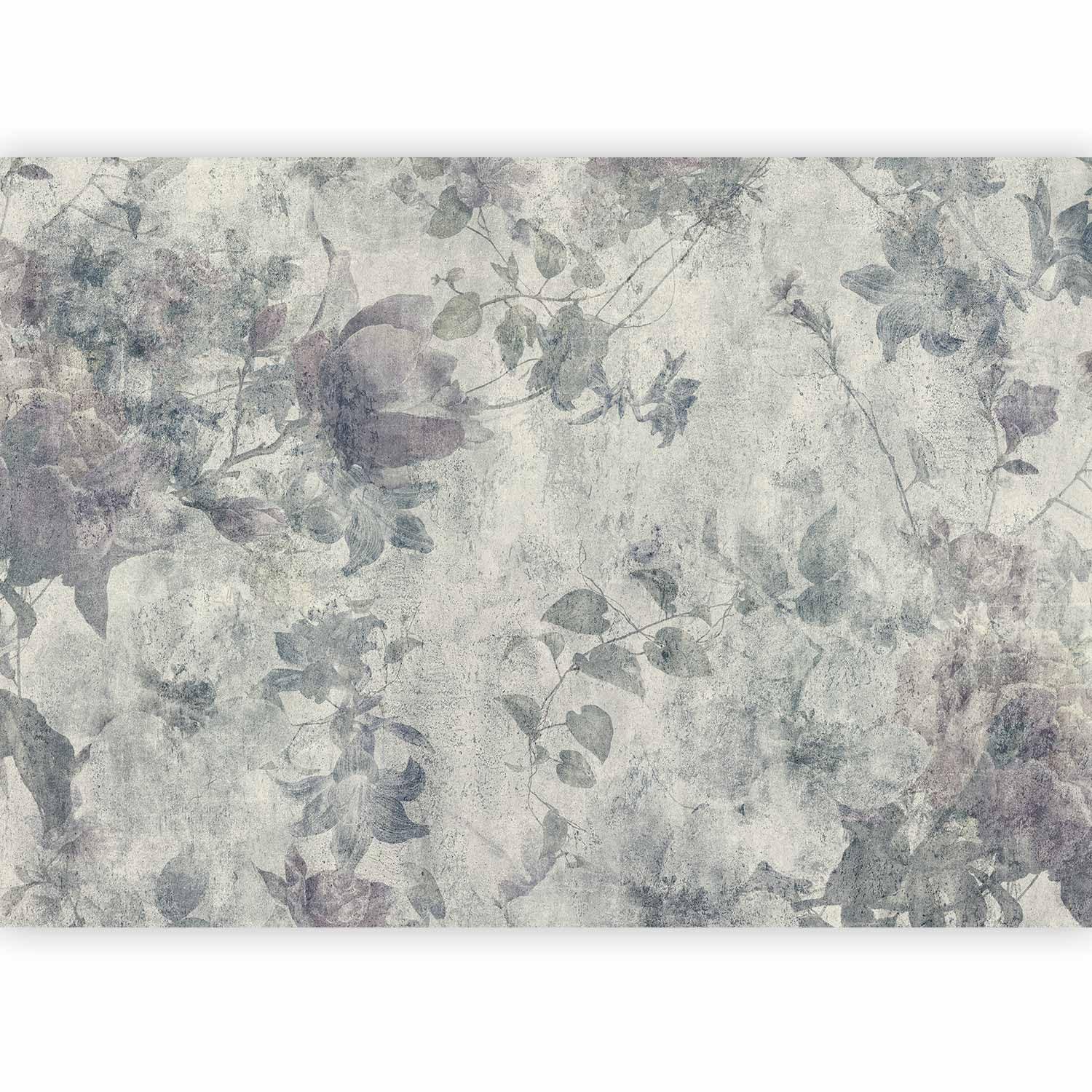 murando Fotomurales Autoadhesivos Retro Flores 441x315 cm Papel Pintado | Decoración de Pared Murales Pegatina decorativos adhesivos 3d Fotográfico Botánica Naturaleza Pradera