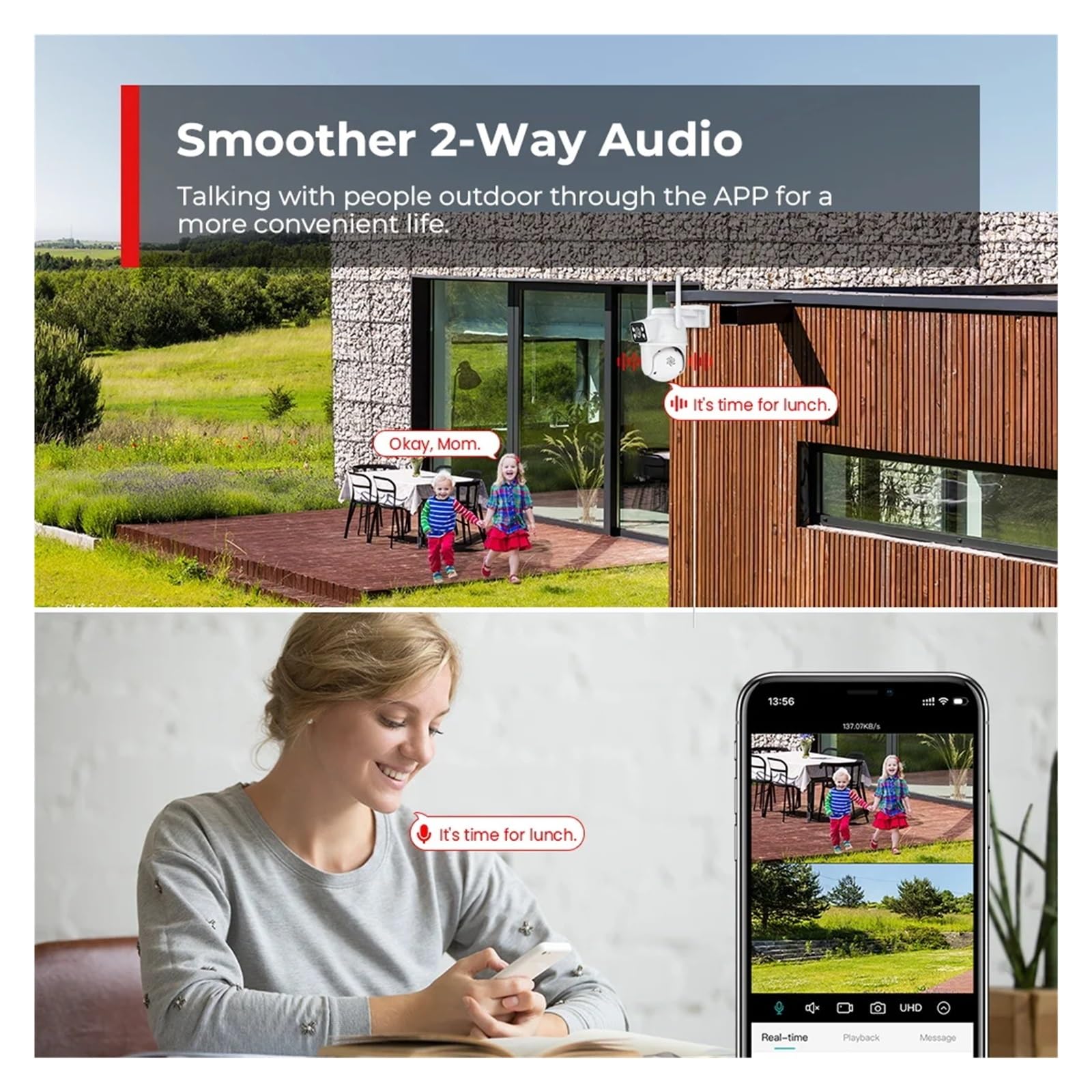 Caméra extérieure WiFi 12MP 6K PTZ