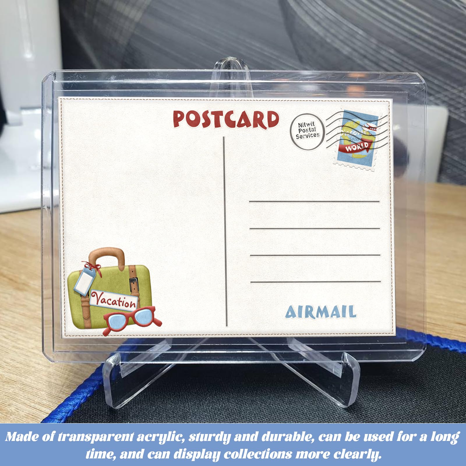Gaaines 20Pcs Mini Card Display Stand with a storage box, Coin Display, Trading Card Stand, Trading Card Display - Image 4