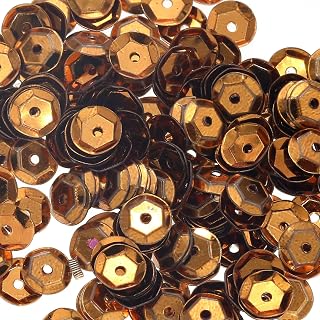 5 g/lote de lentejuelas de 4 mm, 6 mm, 7 mm, copa redonda suelta, lentejuelas, purpurina para coser manualidades de uñas, color marrón, 5 mm, 5 g, 625 piezas