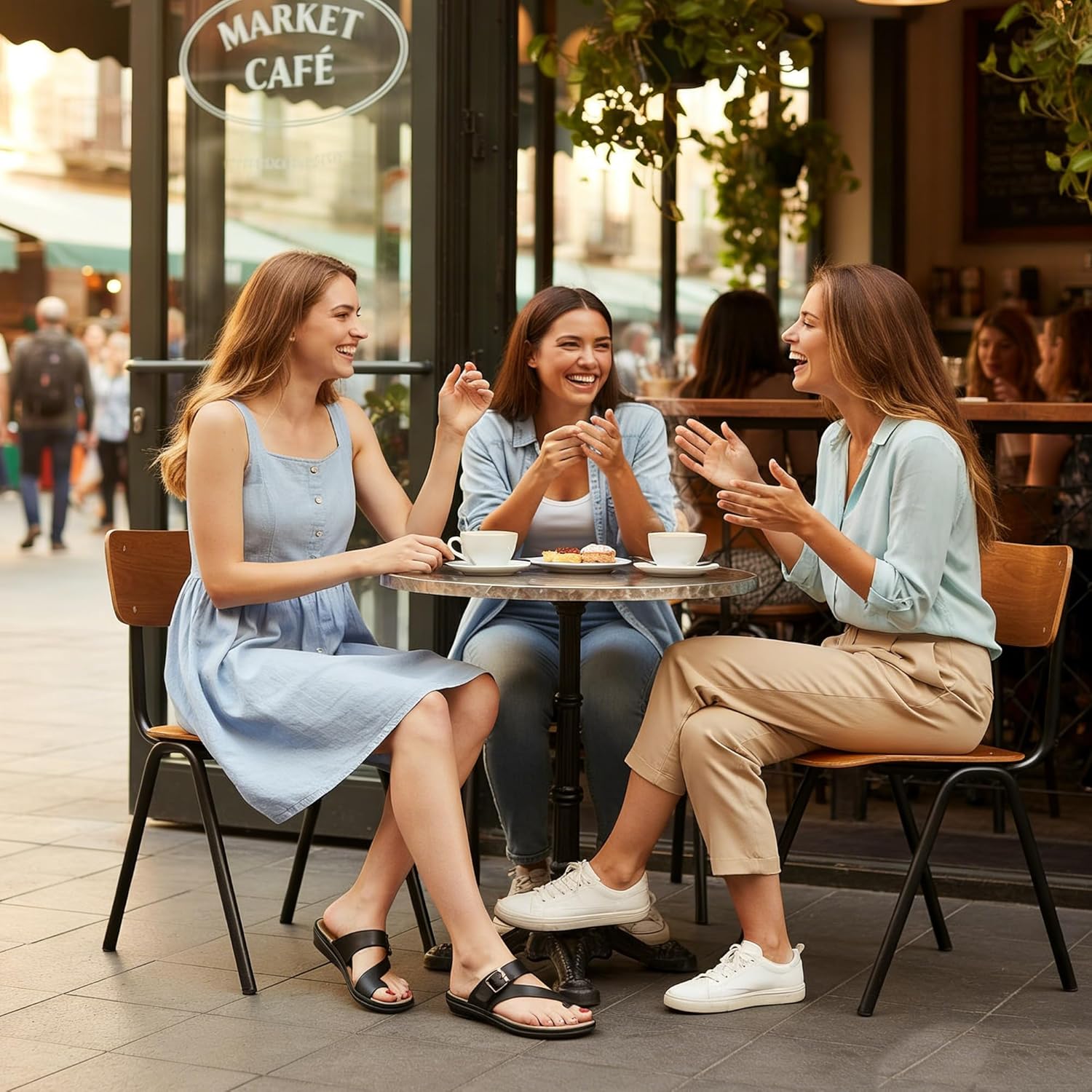 Ablanczoom Womens Sandals Summer Comfortable Dressy Flat Slides 2026 - Ladies Orthopedic Casual Walking Sandal - Image 3